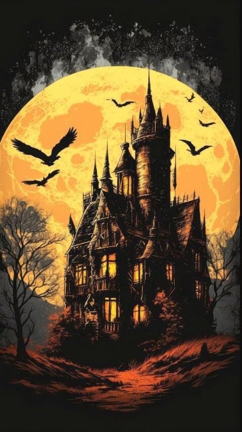 Horror Castle Halloween Diamond Painting