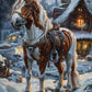 Winter Night Horse Diamond Painting
