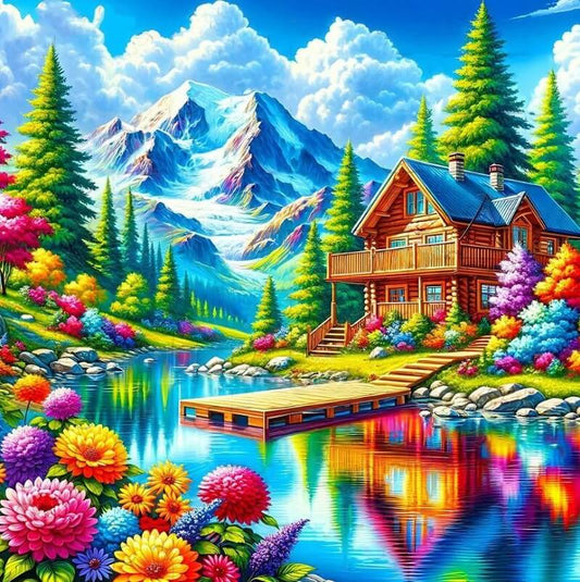 House In The Hills Diamond Painting