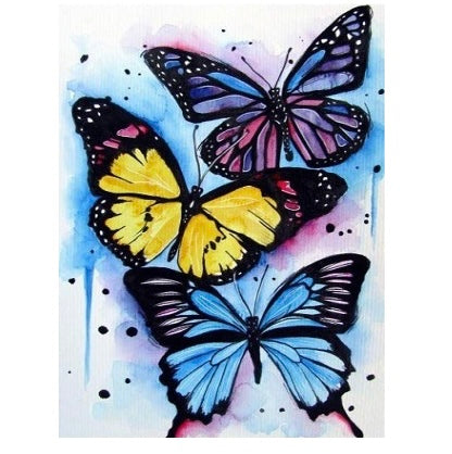 5D DIY Diamond Painting - Full Round / Square - Three Butterfly