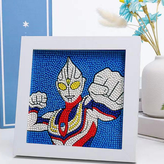 Ultraman Diamond Painting Kit For Kids With/ Without Frame