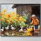 5D DIY Diamond Painting - Full Round / Square - Little Boy And Ducks