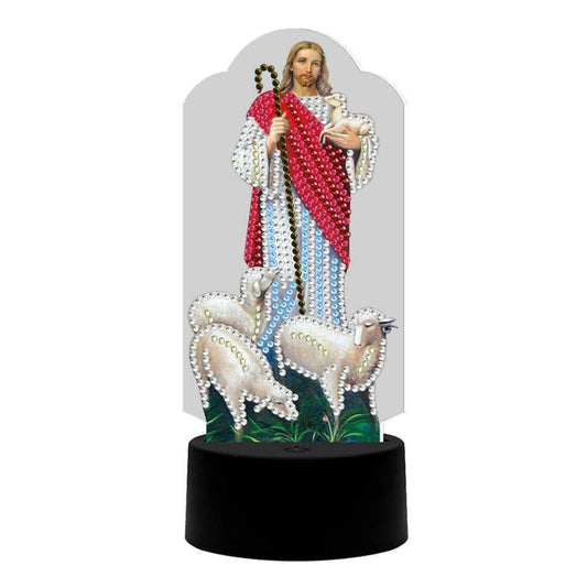DIY Jesus Religion Diamond Painting Led Table Lamp Ornament