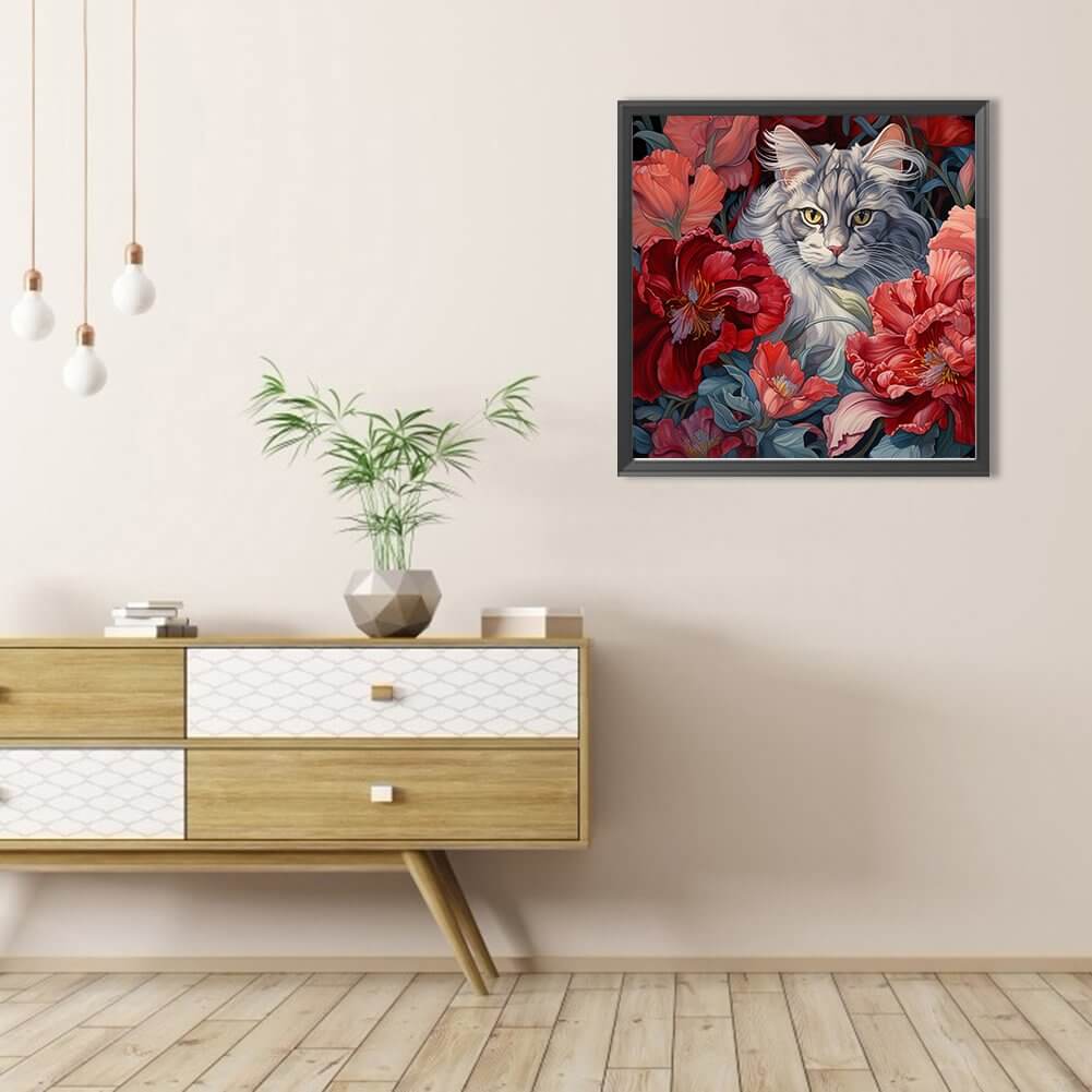 Kitten In Flower 5D DIY Diamond Painting
