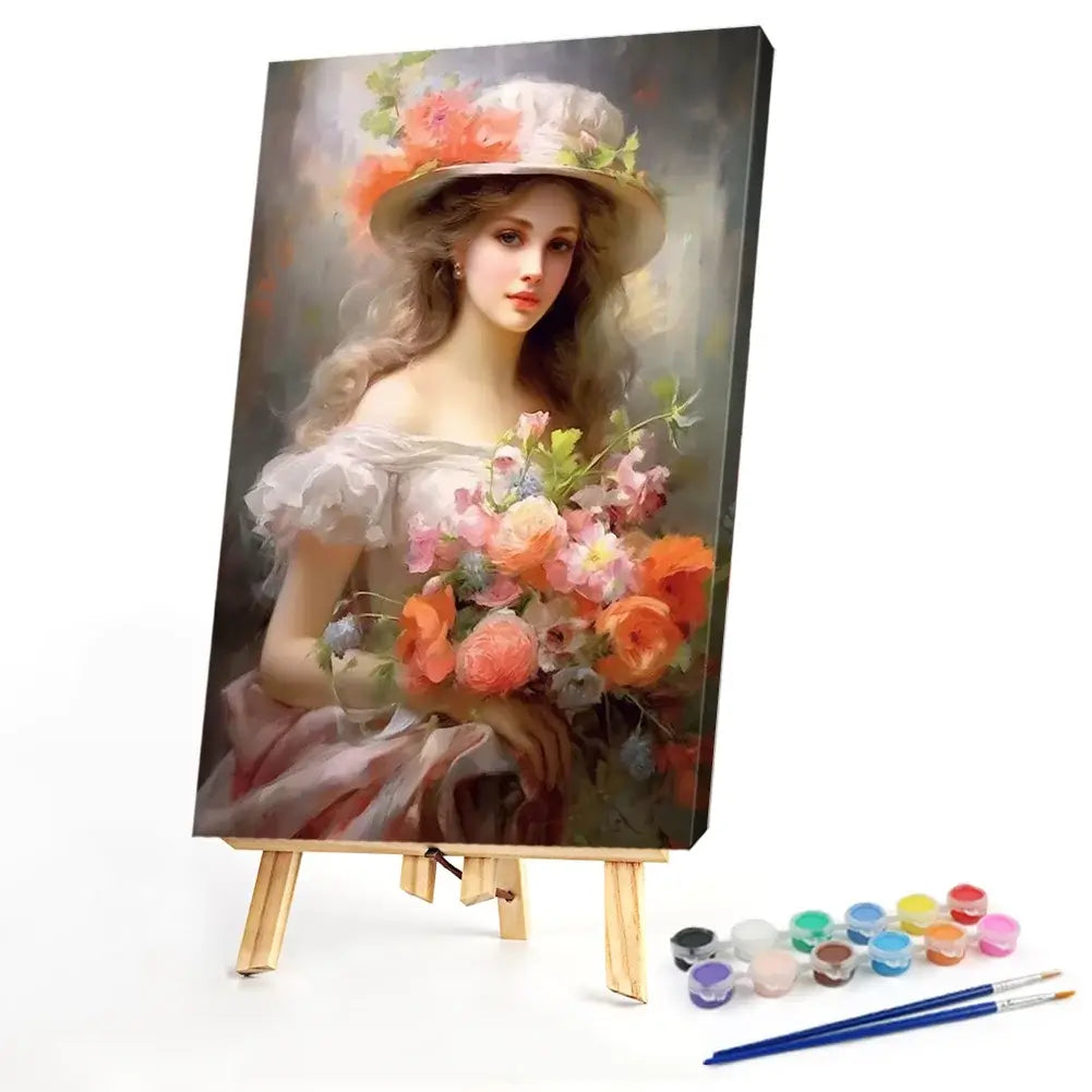 lady paint by number kit
