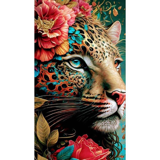 Diamond Painting - Full Round / Square - Flower Leopard A (40*70cm)
