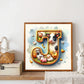 Letter J Animals diamond painting