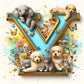 Letter Y animals diamond painting