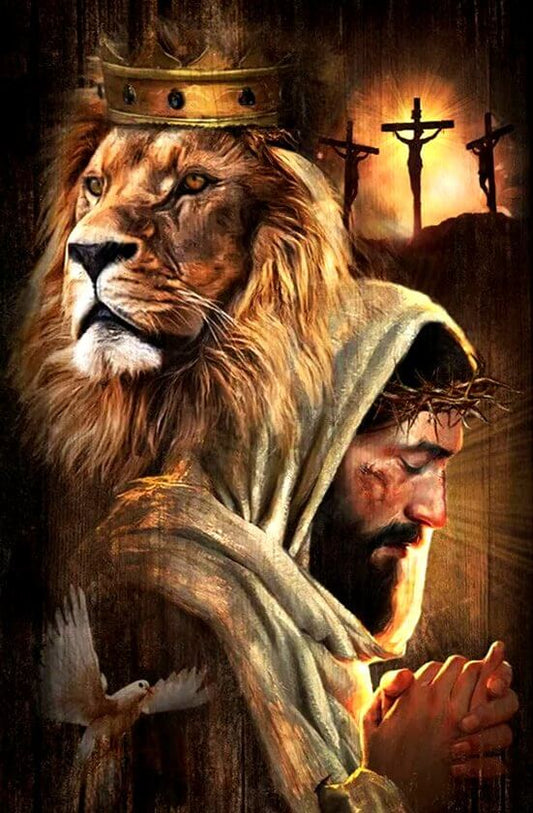 Lion and Jesus 5D DIY Diamond Painting