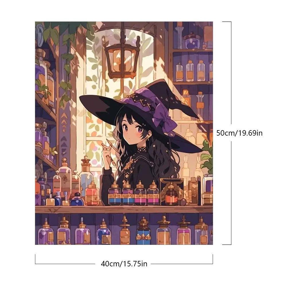 little witch paint by number kit size