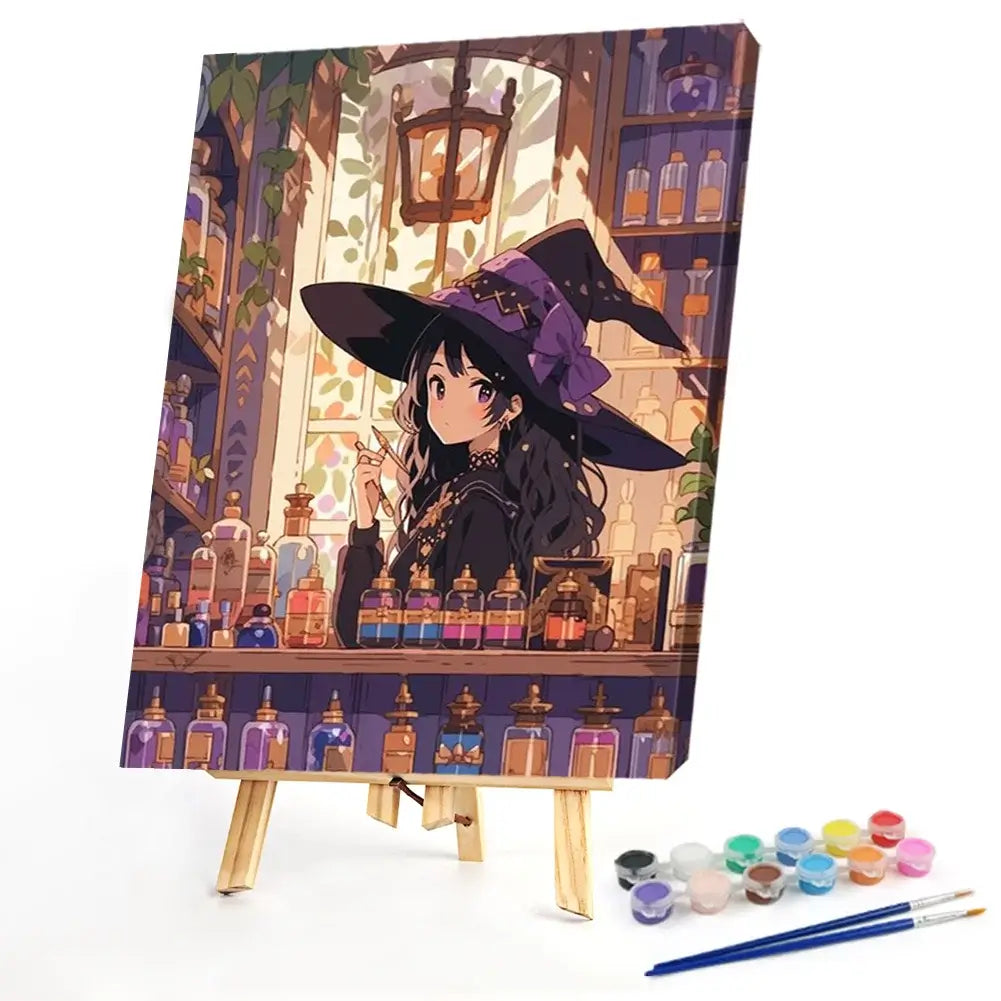 little witch paint by number