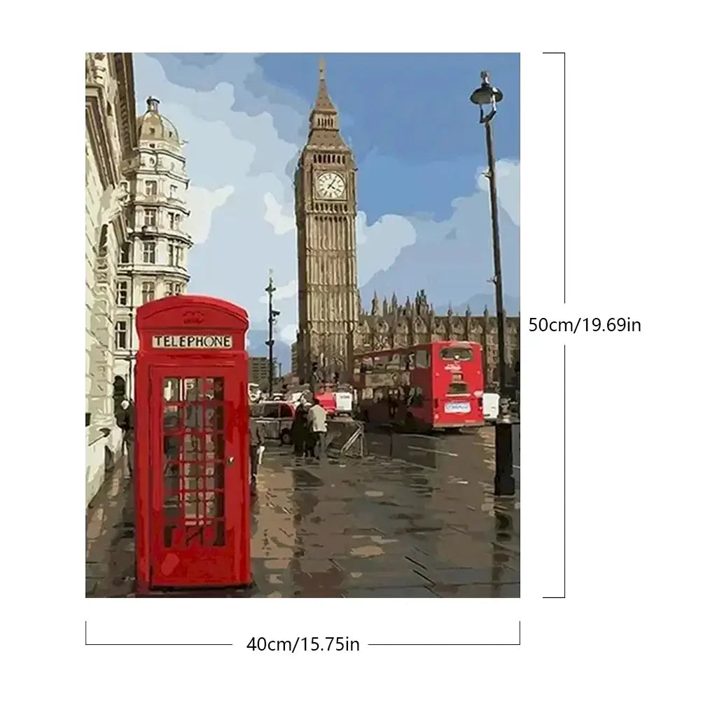 London Paint By Number size