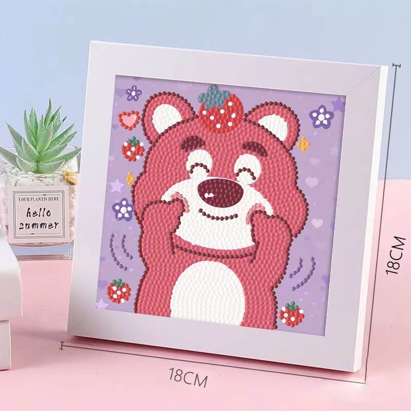 Smile Lotso Cartoon Diamond Painting Kit For Kids With/ Without Frame