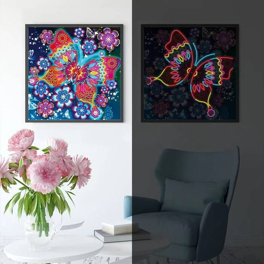 Colorful Butterfly Luminous Diamond Painting
