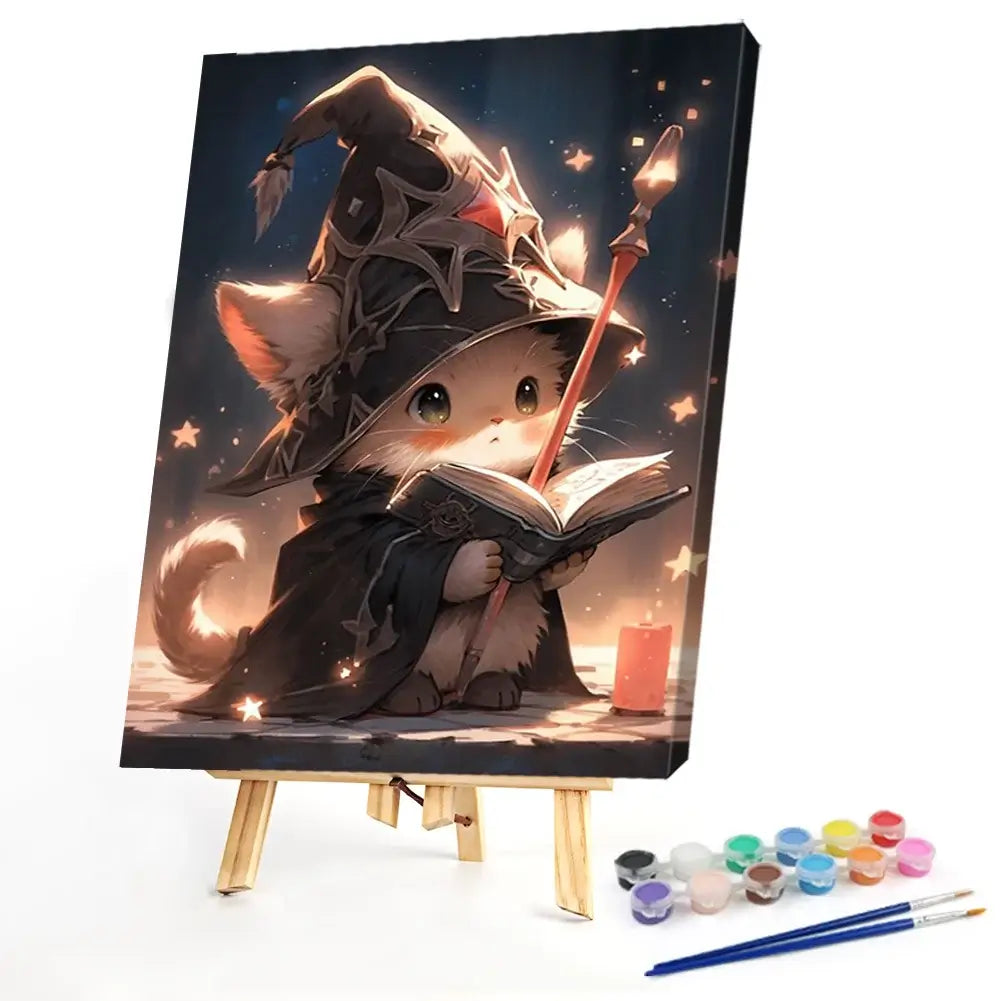 Magician Kitten Paint By Number Acrylic painting kit