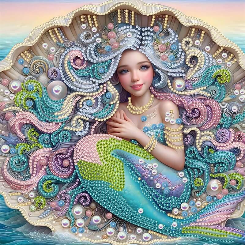 Mermaid part drill diamond art kit