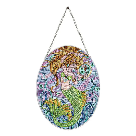 DIY Mermaid Diamond Painting Vintage Hanging Ornament