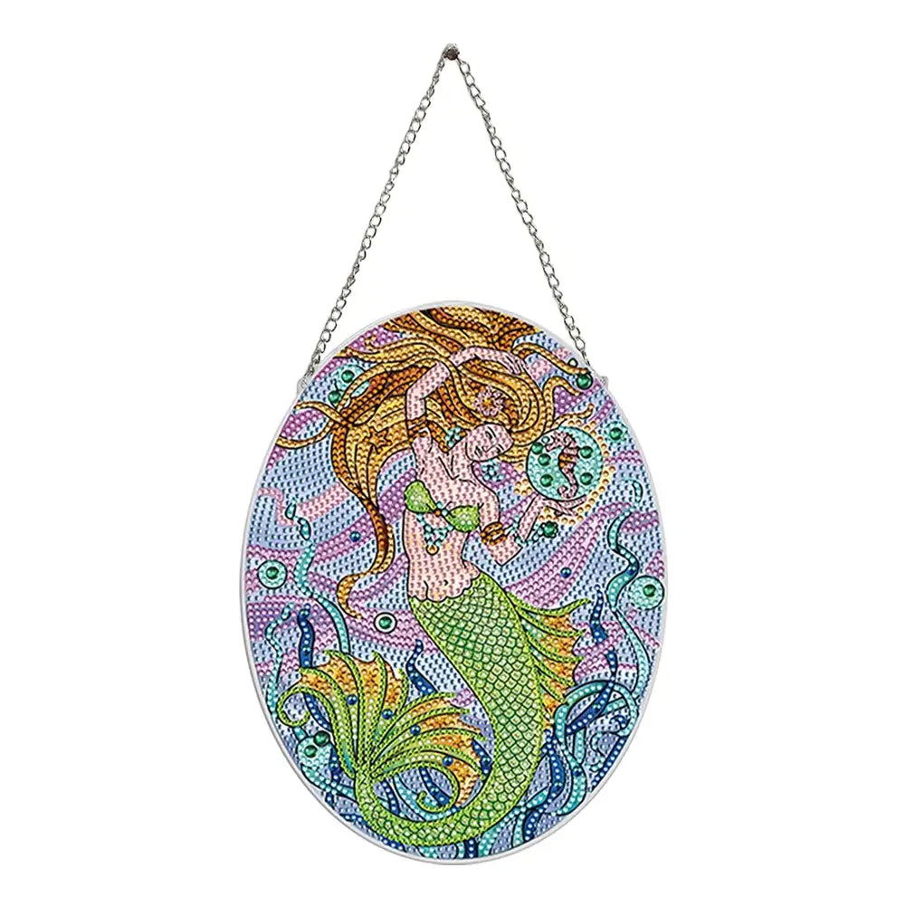 DIY Mermaid Diamond Painting Vintage Hanging Ornament