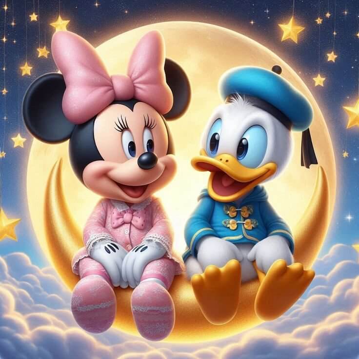 Micky and Minnie On Moon