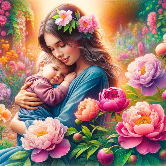 5D DIY Mothers And Baby Diamond Painting