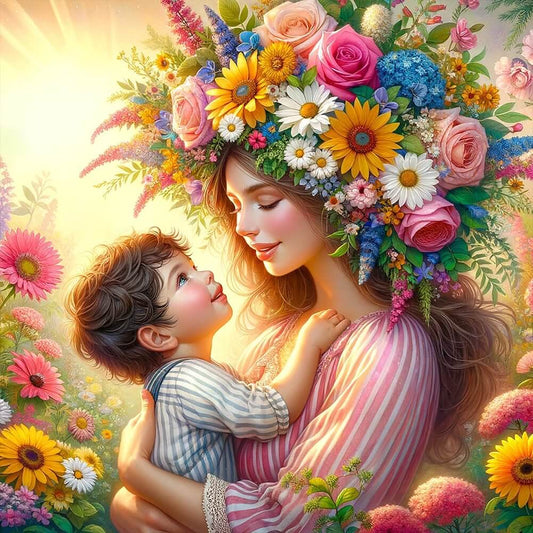 5D DIY Diamond Painting - Full Round / Square - Mothers And Baby B