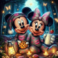 Night Micky and Minnie Diamond Painting Kit