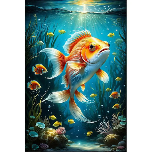 ocean goldfish paint by number kit