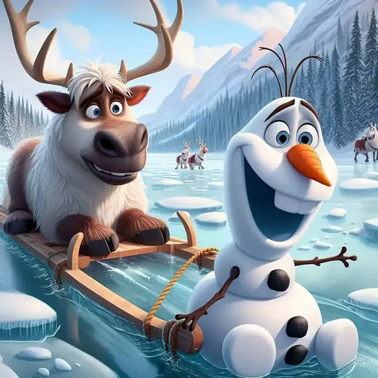 Olaf and Elk Diamond Art Kits