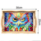 owl diamond painting decor wooden food tray kit Size