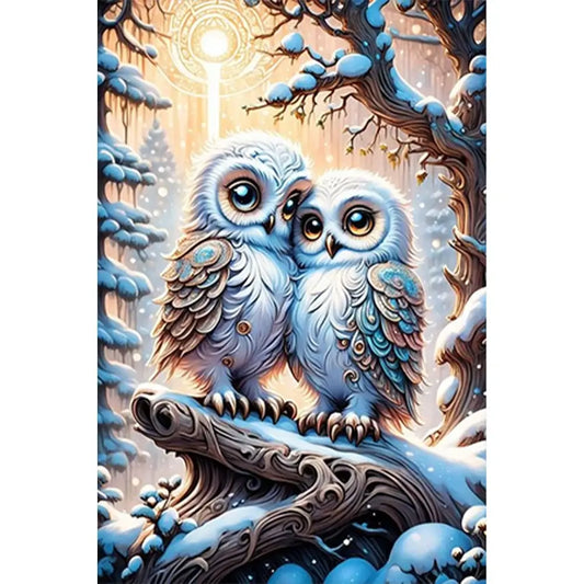 5D DIY Diamond Painting - Full Round / Square - Two Owls B