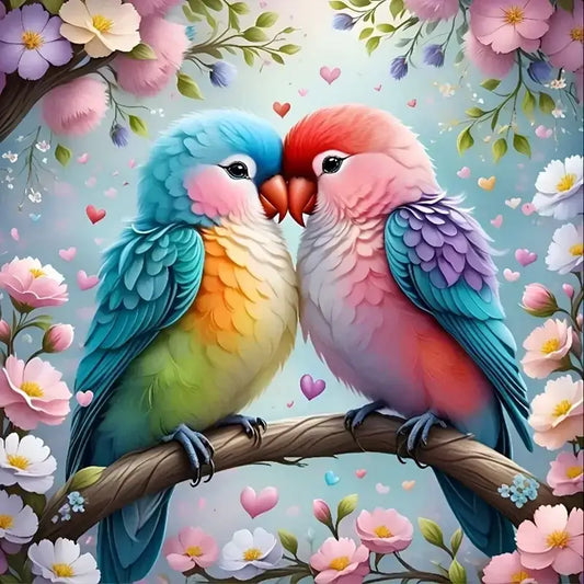 5D DIY Parrots Couple Diamond Painting