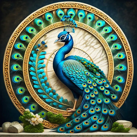 Green Peacock Diamond painting