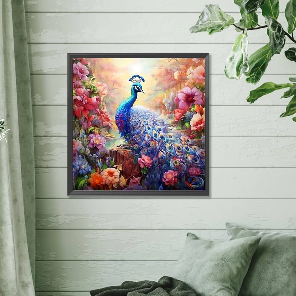 Flower Peacock 5D DIY Diamond Painting Kit