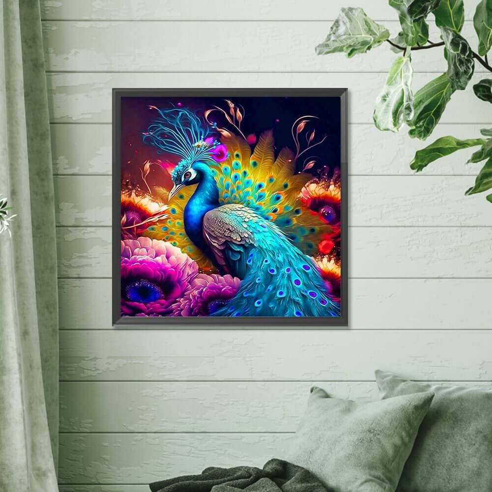 Colorful Peacock 5D DIY Diamond Painting Kit
