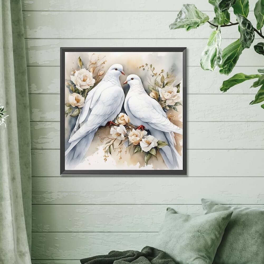 Two Pigeons 5D DIY Diamond Painting Kit