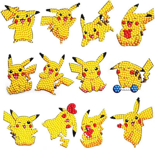 pikachu diamond painting stickers kit