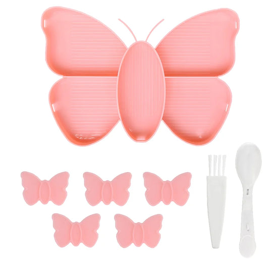 Pink Butterfly Shaped Diamond Painting Beads Trays Kit A