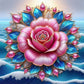 pink crystal flower diamond art kit