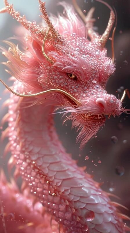 Pink Dragon diamond painting