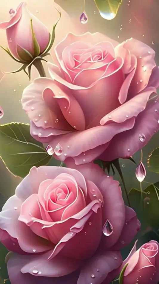 Pink Rose Diamond Painting