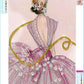 crystal rhinestone diamond painting with pink wedding dress pattern printed