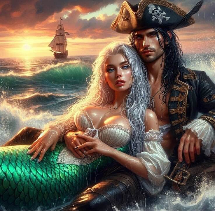 Pirate And Mermaid Diamond Painting