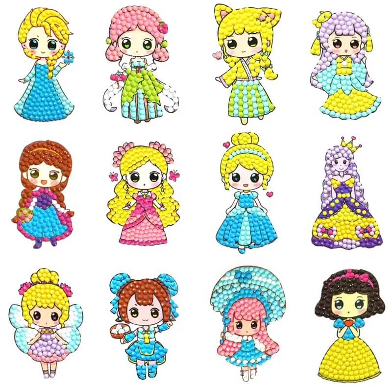 princess diamond painting stickers kit