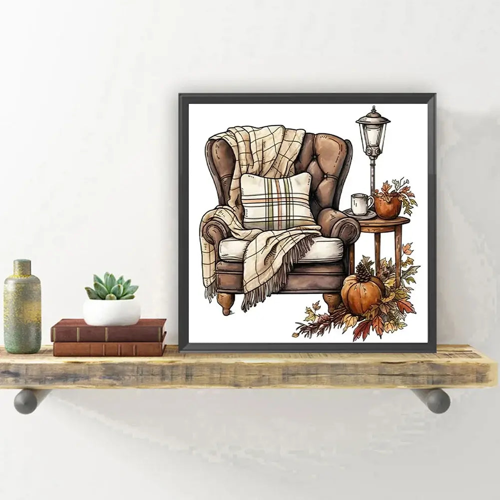 Pumpkin And Sofa Diamond Art