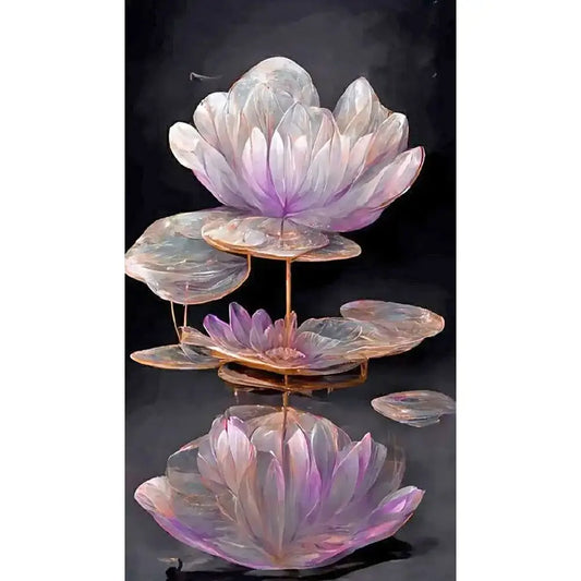 Big Size Diamond Painting - Full Round / Square - Pink Lotus (40*70cm)