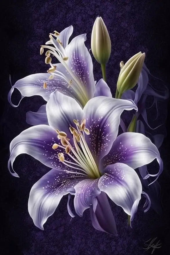 Purple Flower Diamond Painting