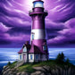 Purple Lighthouse Diamond Painting
