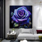 Purple Rose With Water Drops Diamond Painting