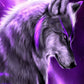 purple wolf diamond art kit