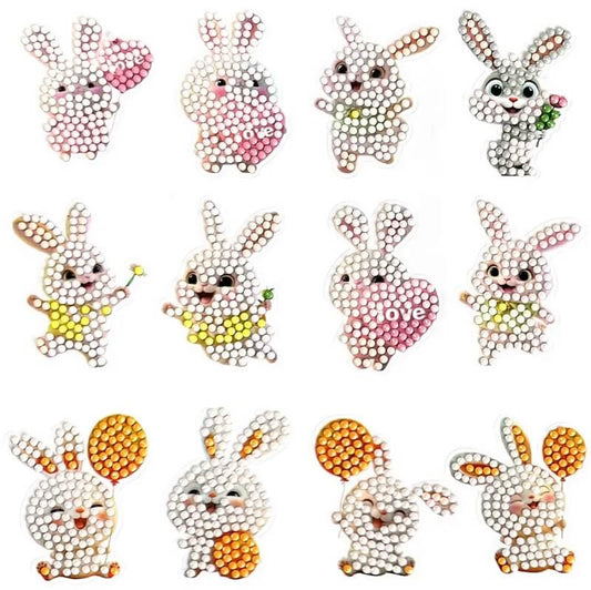rabbit diamond painting stickers kit